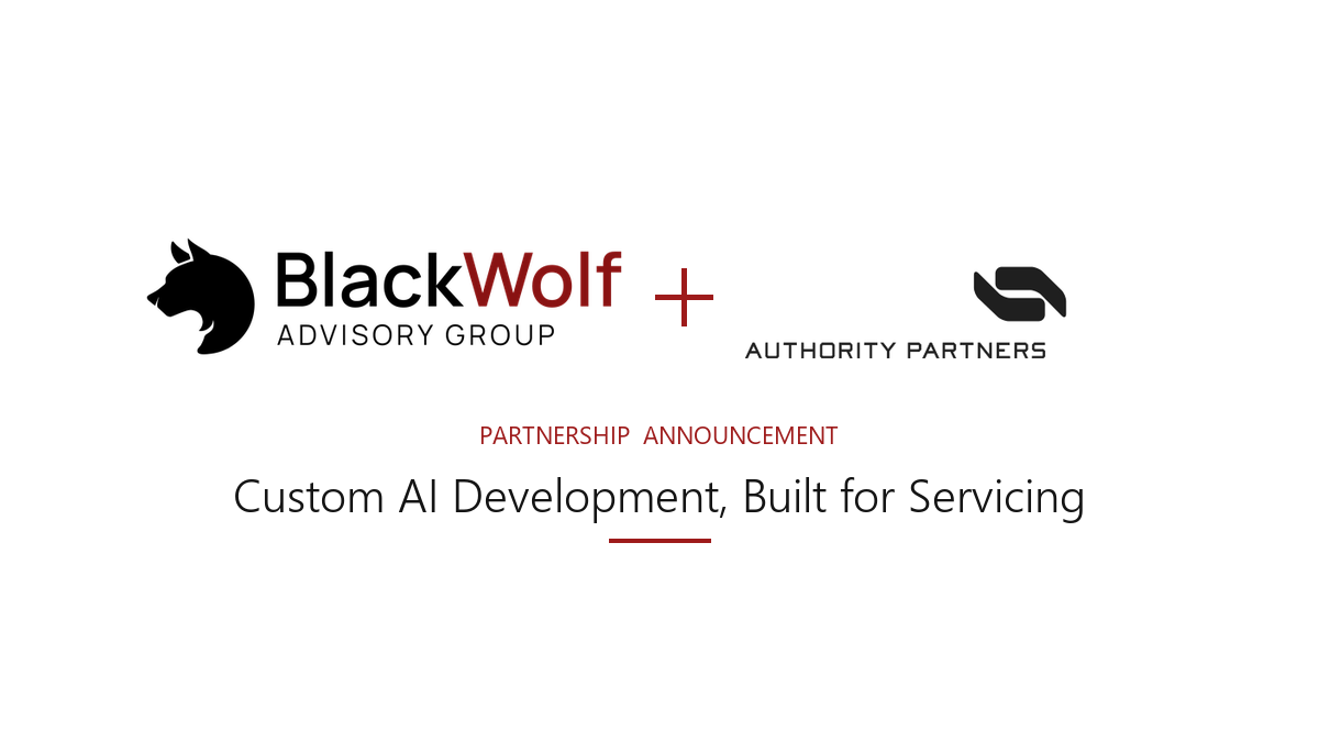 BlackWolf Adds Custom AI Development to Its Servicing Advisory Practice